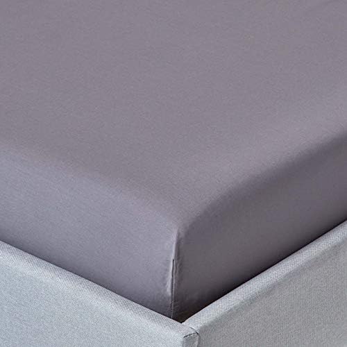 HOMESCAPES Light Blue Deep Fitted Sheet (12) Single 400 Thread Count Equivalent Pure Egyptian Cotton Bed Sheet with Fully Elasticated Skirt