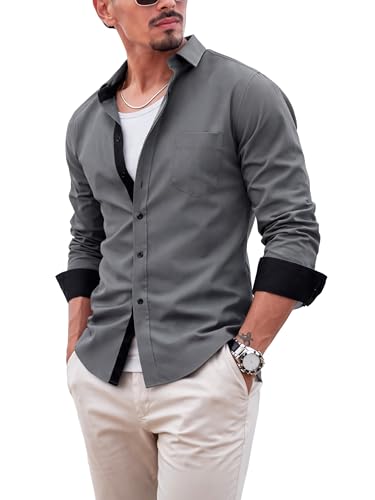 Image of Noble Monk Men's Full Sleeve Shirt | Casual Shirt for Men | Stylish Cotton Blend | Comfortable Everyday Wear | Button Down Clothing | Travel & Outdoor Apparel