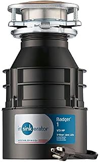 InSinkErator Garbage Disposal with Cord, Badger 1, 1/3 HP Continuous Feed