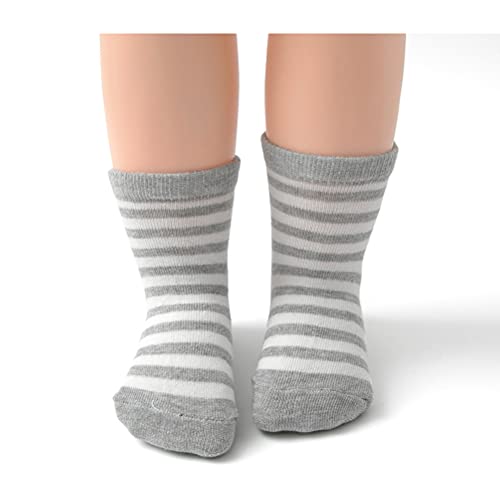 Yenzat Baby Boys Non Skid Socks Toddler Anti Slip Crew Socks With Grip 12-24 Months 12 Pairs #TOP2