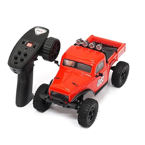 furitek FX118 Fury Wagon 1/18 Rock Crawler w 2S Lipo Battery,2.4GHz 4CH RC Transmitter,Receiver,Brushless Motor&ESC- Remote Control Adult Toy RC Cars,Mini RC Rock Crawler (HELIDIRECT) (RED) - Thumbnail 3