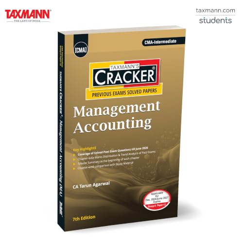 Image of Taxmann's CRACKER for Management Accounting (Paper 12 | MA) - Pairing Concise Chapter Theory Digests with Fully Solved Past-Exam Questions for CMA Intermediate | Dec. 2026 /June 2027 Exams