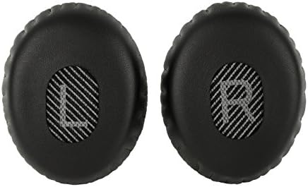 Premium Ear Pads Compatible with Bose QuietComfort 3 (QC3) and Bose On-Ear (OE) Headphones with Grey/Black scrims and L and R Lettering. Premium Protein Leather | Soft High-Density Foam