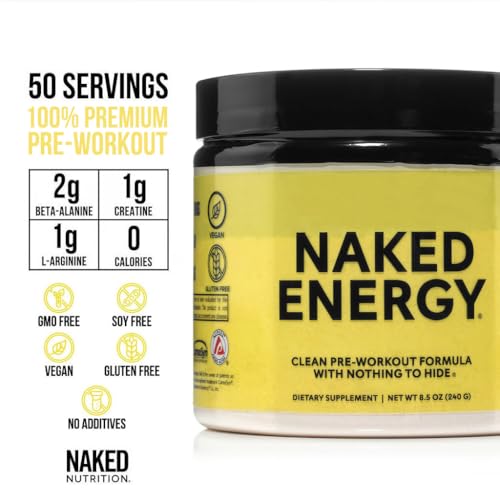 NAKED Energy - Pure Pre Workout Powder for Men and Women, Vegan, Unflavored, Healthy Pre Workout - No Added Sweeteners, Colors Or Flavors - 50 Servings - Image 4