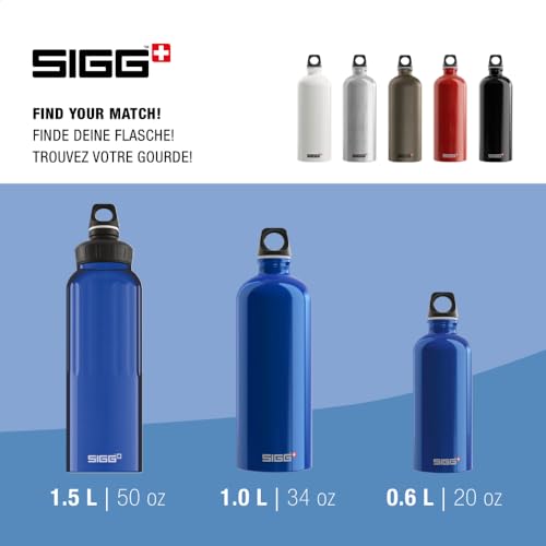 SIGG - Alu Trinkflasche - Traveller - Made in Switzerland - Kohlensäure geeignet - Auslaufsicher - Federleicht - BPA-frei - Outdoor - 0,6L und 1L und 1.5L – Bild 6