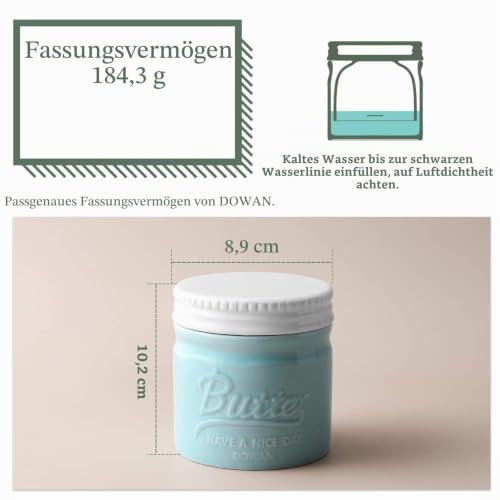 DOWAN Französische Butterdose, Porzellan Butterglocke mit Deckel – Ansicht 3