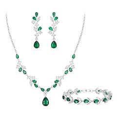 Emerald Green Silver-Tone