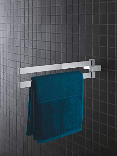 Grohe 40768000 Selection Cube Double Towel-Bar, Polished Chrome #TOP2