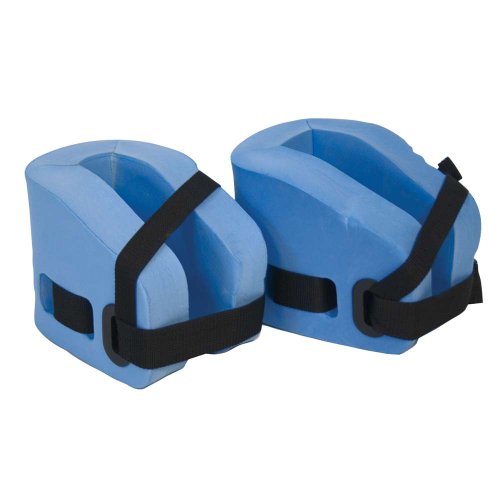 Power Systems Aquatic Resistance Ankle Cuffs for Swim Fitness Training, Adjustable, 2-Pack, Blue/Black (86595)