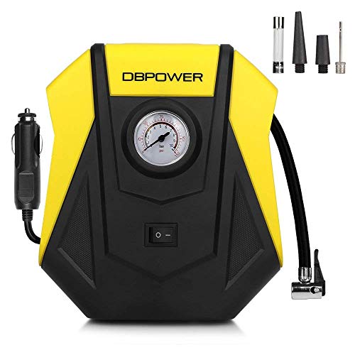 DBPOWER DC 12V Portable Tire Inflator, Electric Compact Air Compressor for Cars, Bikes and Inflatables