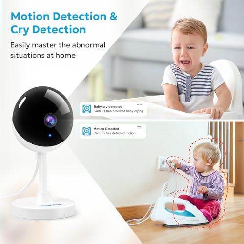owltron Indoor Security Camera 4MP, 2 Pack 2.4GHz&5G WiFi 2K Home Cameras for Baby/Elder/Dog/Pet/Nanny Monitor Cam with Phone app, 24/7 Cloud&SD Card Storage, 2-Way Audio, Compatible with Alexa - image 4