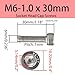 ZCLGOOD 20PCS M6-1.0 x 30mm Socket Head Cap Screws, Hex Allen Bolts, 304 Stainless Steel Machine Fasteners, Precision Thread, Silver Finish for Industrial Assembly
