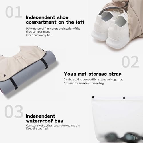 Sacs fourre-tout en nylon grande capacité avec compartiments - 6