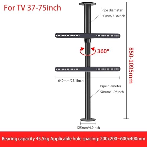 Base rotative et support de plafond pivotant réglable à 360 degrés pour TV - 3