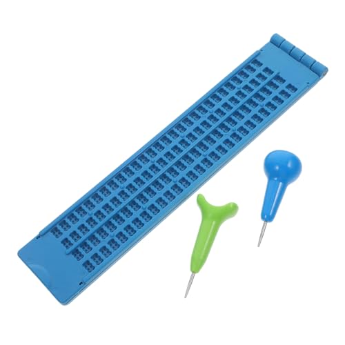 GOOHOCHY Kit Dapprentissage Braille Portable 4 28 Cellules Pour Personnes Aveugles Outil Décriture Pédagogique Aide Visuelle Pour Malvoyants