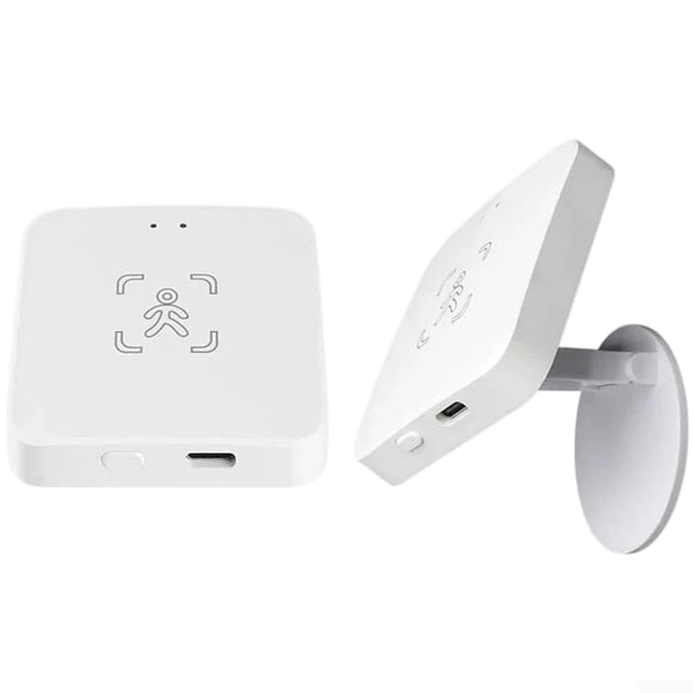 Capteur de présence humaine pour Zigbee WiFi PIR Détection de mouvement avec onde millimétrique 5,8 G 24 G pour domotique intelligente Tuya Blanc (C)