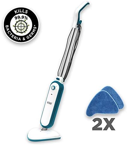 Russell Hobbs RHSM1001-G Steam and Clean Steam Mop White & Aqua - Free 2 year guarantee
