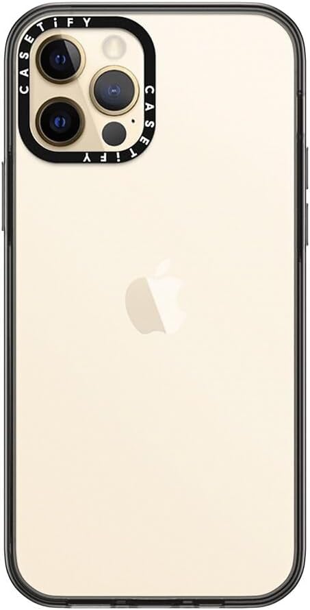 CASETiFY Compact iPhone 12 / iPhone 12 Pro Case [2X Military Grade Drop Tested / 4ft Drop Protection] - Clear Black - Image 3