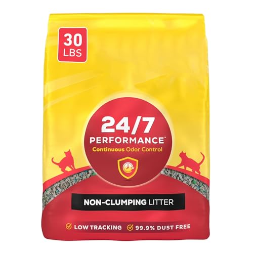 24/7 Non-Clumping Cat Litter Clean Linen Scent Odor Control Formula 30 lb Bag