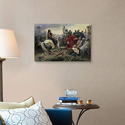 Vercingetorix Throws Down His Arms At Canvas Wall Art Print, Artwork #TOP2