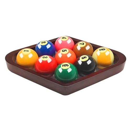 MoyanSuper Solid Wood Pool Ball Triangle Rack, Pool Table Ball Holder Positioning Rack,2-1/4\" Pool Ball Rack (Burgundy Triangle & Diamond Rack) - Thumbnail 5