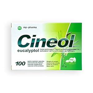 Cineol eucalyptol – 100% natürlich – Kapseln mit Eukalyptusöl – Bei Entzündungen der oberen Atemwege und Erkältungen…