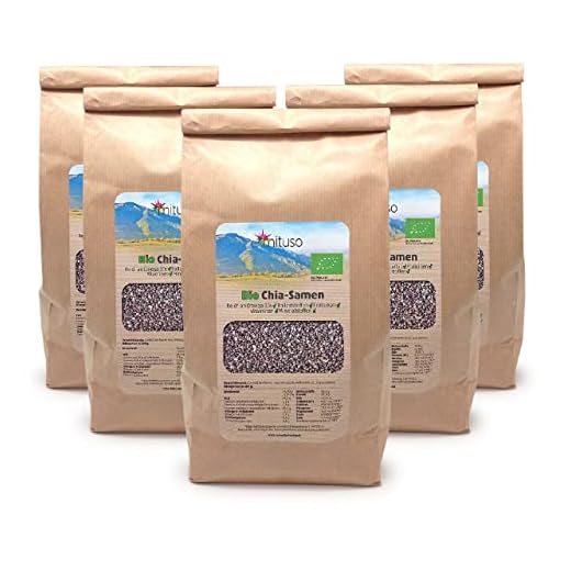 Mituso Semillas De Chia Mituso, Paquete De 5 (5 X 1000G) 5000 g