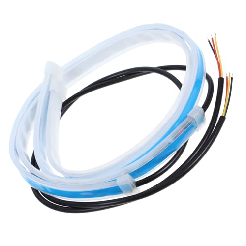 Happyyami 2pcs Dynamic LED Car Hood Light Strip Daytime Running Light Strip for Truck Easy Installation