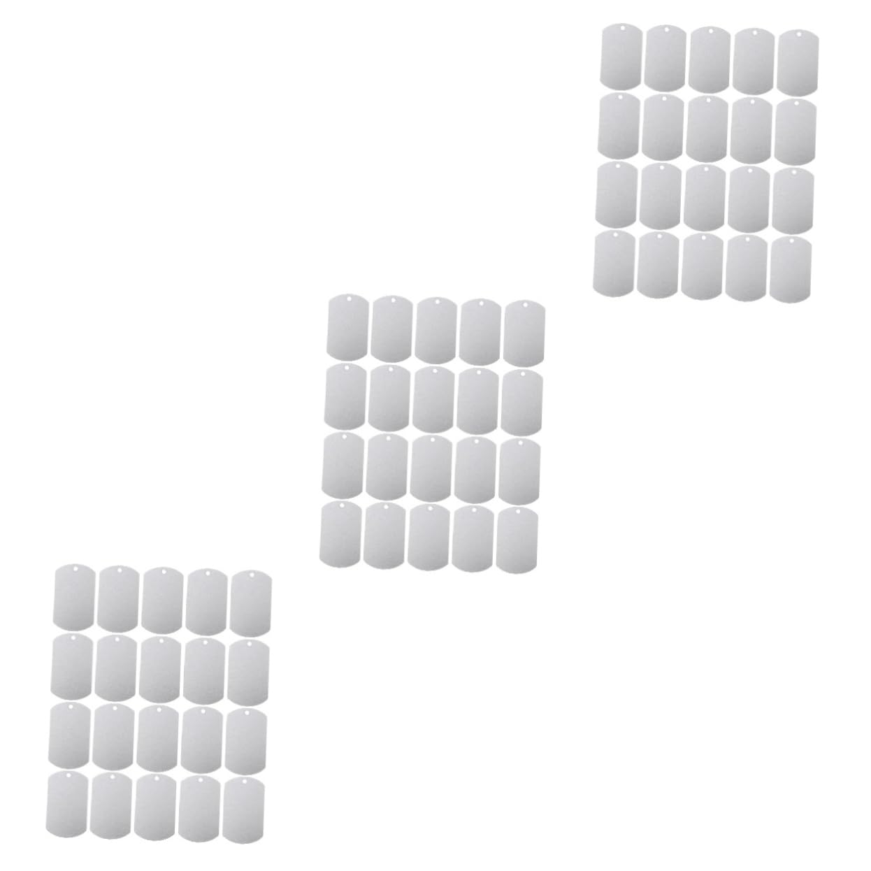 ifundom 3 Set Tag Di Identificazione Del Cane Targhetta Identificativa Per Animali Domestici Etichetta Cucciolo Tag Del Cane Tag Id Cani Gatti Silver Alluminio 20 Pezzi*3