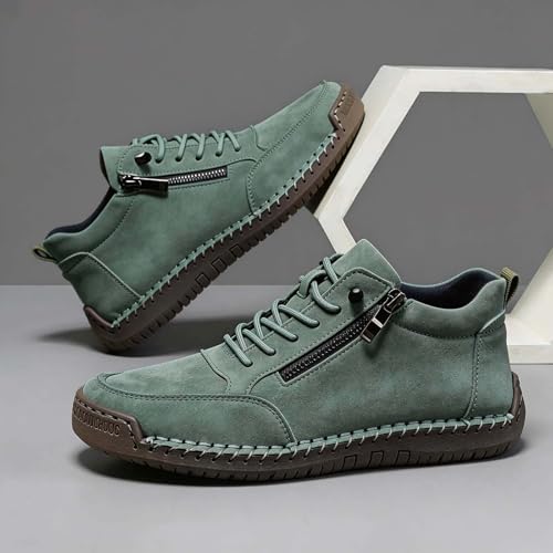 Mocassins plats à enfiler avec zip pour marche décontractée