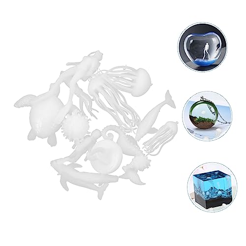 Accesorios relleno de molde de collar tipo mini medusas para resina y joyería 5
