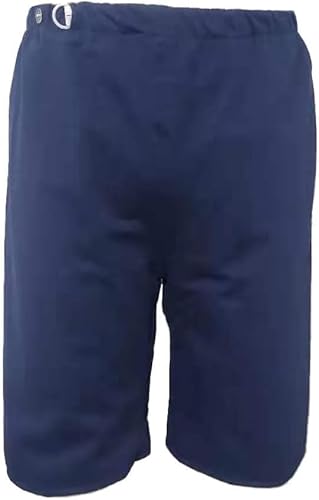 Pantaloncini per incontinenza per adulti e anziani, lavabili, in cotone a prova di perdite, per la cura del letto, uomini e donne (blu, L) (blu navy, XL)