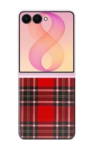 JP2374FL8 �^�[�^�����b�h�p�^�[�� Tartan Red Pattern For Samsung Galaxy Z Flip 8 �p�P�[�X