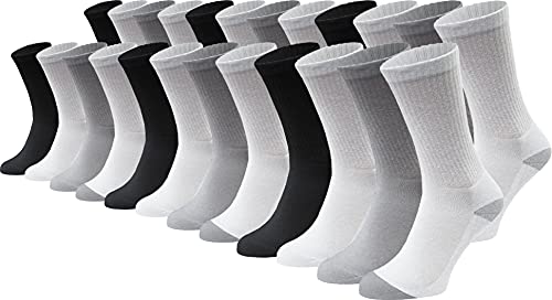 Winterlace 24 Pairs Cotton Crew Socks, Mens Womens Bulk Casual Sports Sock
