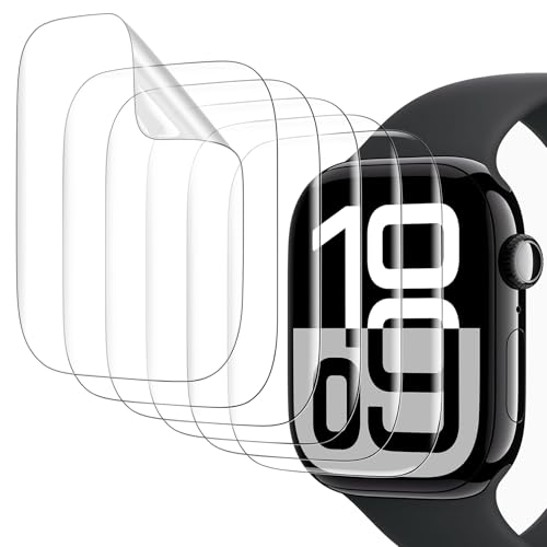 Misxi 6 Stück Schutzfolie für Apple Watch Series 11 (2025) Series 10 42mm Flexible TPU-Folie mit Kratzschutz Selbstheilungsfunktion und Blasenfreier Installation HD-klare Abdeckung