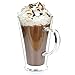 Grosche Verona Double Walled Glass Latte and Beer Mug, 500 ml. or 16 oz.