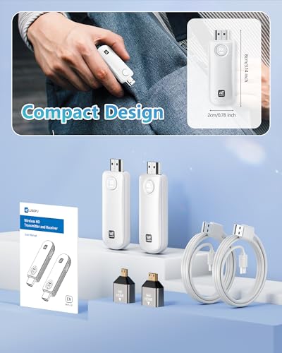 Stabiles Link-Signal: Grüne LED am WELUSOPU Receiver zeigt perfekte 4K-Verbindung zum Transmitter im Home-Cinema-Setup.