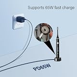 GINTOOYUN PD65W USB-C na DC35135 kabel do ładowania typu C męski na 90 stopni DC 3,5 mm x 1,35 mm, męski kabel do ładowania do elektrycznych szczoteczek do zębów, laptopów, systemów audio itp. (59