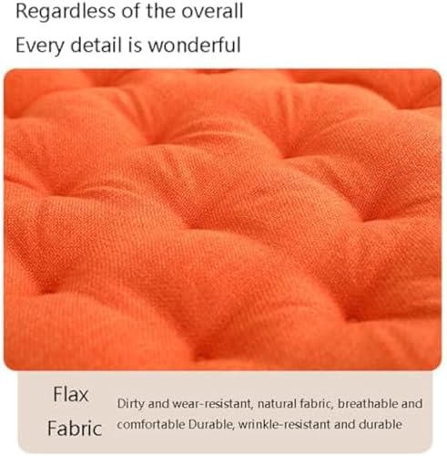 Coussin de chaise épais de qualité supérieure coton et lin RoundCush - 4