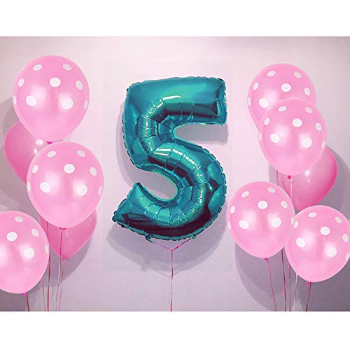 Image of TONIFUL 100pcs Pink and White Polka Dots Balloons 12inch large Polka Dot Latex Party Balloons for Wedding Birthday Party Festival Decoration Supplies