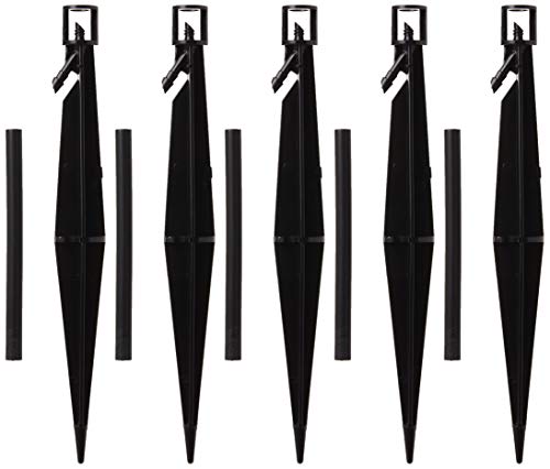 Raindrip 382005B 5-Count 8-Inch Stake for Low Flow Sprinklers,Black
