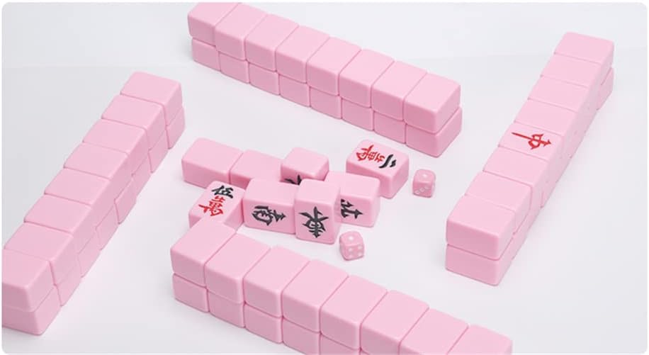 Miniatura 2 de Hot Mini Mahjong Tiles 20MM, juego clásico de mahjong chino pequeño juego de mesa para 4 jugadores, juego de 144 piezas Mahjong con estuche de viaje