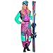 W WIDMANN MILANO Party Fashion - Kostüm Skianzug für Damen und Herren, Overall mit Gürtel, Retro Design für Karneval & Apres Ski Party