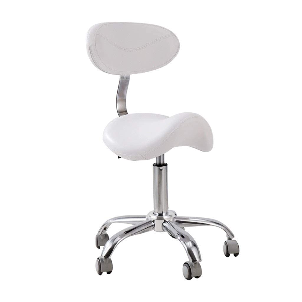 Chaise ordinateur pivotante MU blanche avec dossier réglable 49-64 cm