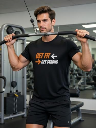 Image of 3Colors Men's Active Polyester T-Shirt | Quick Dry Gym Wear | Stretch Sports Tee for Workout, Running, Training | Slim Fit Performance T Shirt-GET FIT GET Strong