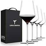 OJA Red Wine Glasses Set of 4,...