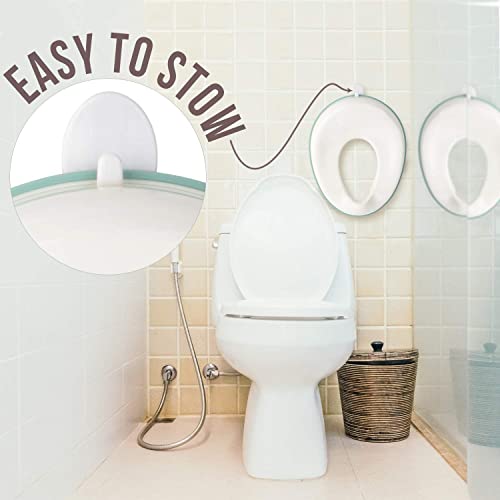 Image of Portable Baby Potty Training Seat for Boys and Girls Potty seat Toilet Seat for Kids 0 to 5 years Child Toddler Non-Slip with Splash Guard Fits Round & Oval Western Toilets, Blue (PINK)