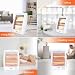 Geepas Quartz Halogen Heater, Pack of 2 | Portable Upright Electric Heater with 2 Heat Settings 400W/800W, Safety Tip Over Switch, Ideal for Home Office Caravans and Garages, 800 W, White