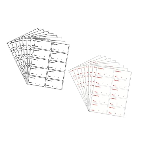 CAXUSD 200個 食べ物の日付のステッカー 冷凍庫ラベルステッカー 取り外し可能なラベル 食べ物の日付ステッカー 母乳ラベル 粘着食品ラベル 食品容器のラベル ポリ塩化ビニールの自己接着剤