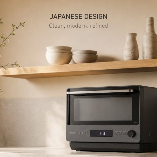 Panasonic Japanese Microwave, 1.0 cu. ft. 1200W Clean Design Flatbed Countertop Microwave Oven with Genius Sensor 2.0 One-Touch Cooking and Reheating, Inverter Technology, Auto Defrost – NN-SF57RM - Image 4